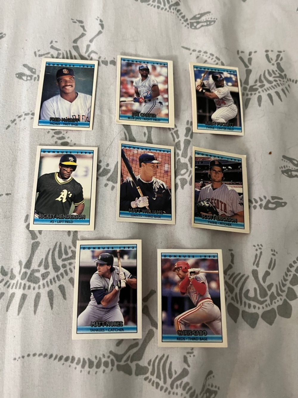 Mini Cracker Jacks Donruss Series 2 Baseball Card - Lot of 8 Pucket Carter